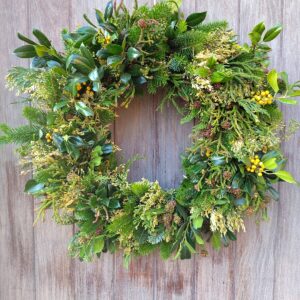 Kerstkrans Natural Gold - half gevuld