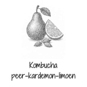 Kombucha peer, kardemon & limoen