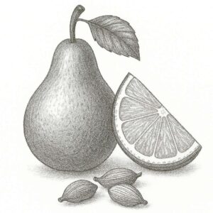 Kombucha peer, kardemon & limoen